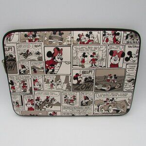 Kate Spade Disney Laptop Sleeve Mickey & Minnie Mouse Comic Strip W/ Pocket.